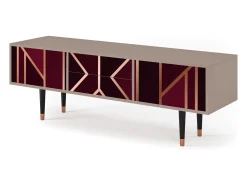 Móvel De Tv* Mueble de TV - 170х59х48 cm - T4 - Burgundy Jewelery, Latte Bege