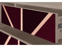 Móvel De Tv* Mueble de TV - 170х59х48 cm - T4 - Burgundy Jewelery, Latte Bege