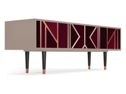 Móvel De Tv* Mueble de TV - 170х59х48 cm - T4 - Burgundy Jewelery, Latte Bege