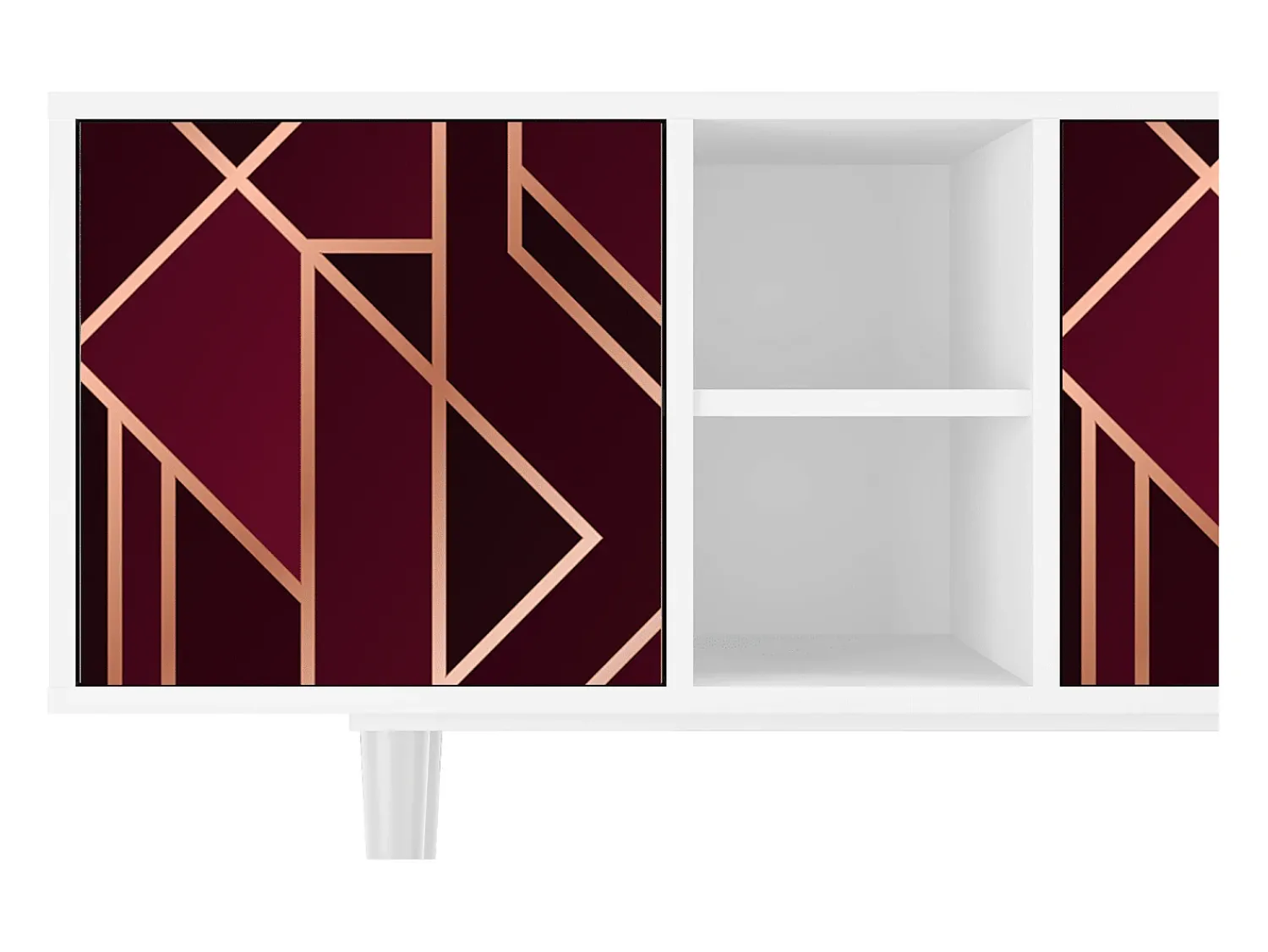 Best Mueble de TV - 150х69х41 cm - T5 - Burgundy Jewelery, Branco Bege