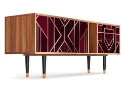 Mueble de TV - 170х69х48 cm - T1 - Burgundy Jewelery, Nogueira^ Móvel De Tv