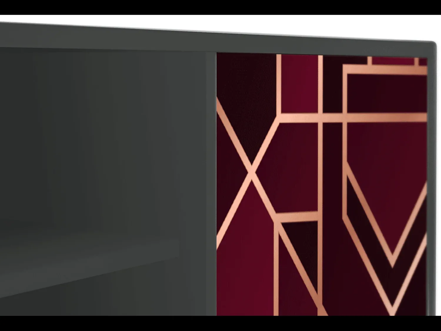 Mueble de TV - 170х69х48 cm - T2 - Burgundy Jewelery, Antracite^ Móvel De Tv