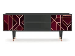 Mueble de TV - 170х69х48 cm - T2 - Burgundy Jewelery, Antracite^ Móvel De Tv