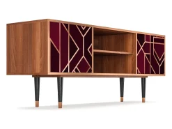 Mueble de TV - 170х69х48 cm - T2 - Burgundy Jewelery, Nogueira^ Móvel De Tv