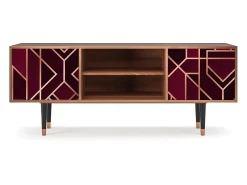 Mueble de TV - 170х69х48 cm - T2 - Burgundy Jewelery, Nogueira^ Móvel De Tv