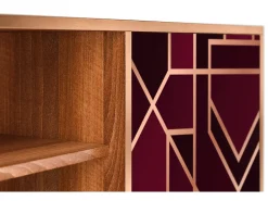 Mueble de TV - 170х69х48 cm - T2 - Burgundy Jewelery, Nogueira^ Móvel De Tv