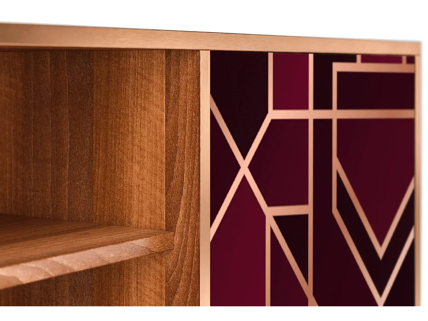 Mueble de TV - 170х69х48 cm - T2 - Burgundy Jewelery, Nogueira^ Móvel De Tv