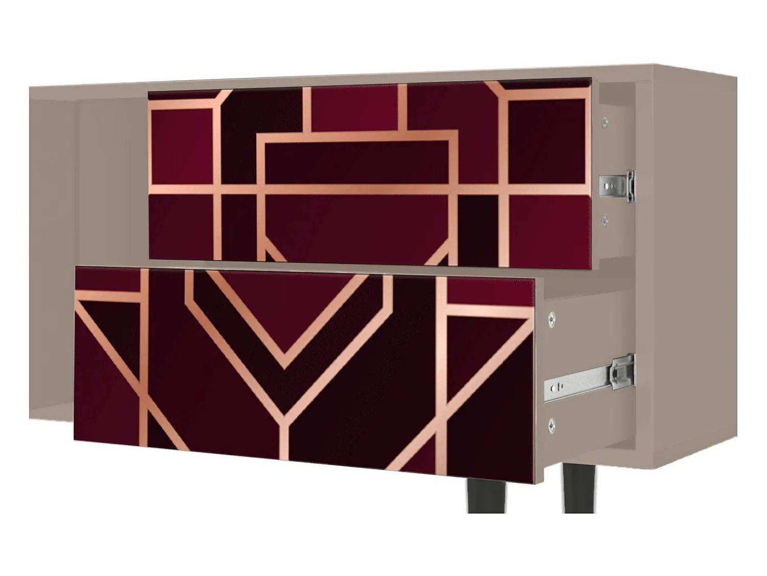 Mueble de TV - 170х69х48 cm - T1 - Burgundy Jewelery, Latte^ Móvel De Tv