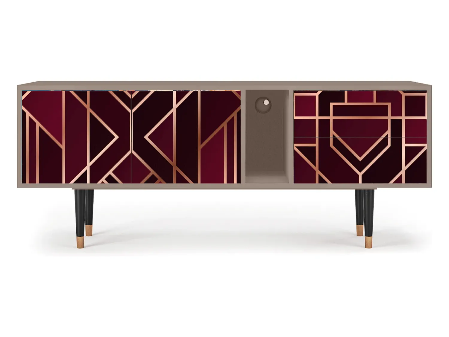 Mueble de TV - 170х69х48 cm - T1 - Burgundy Jewelery, Latte^ Móvel De Tv