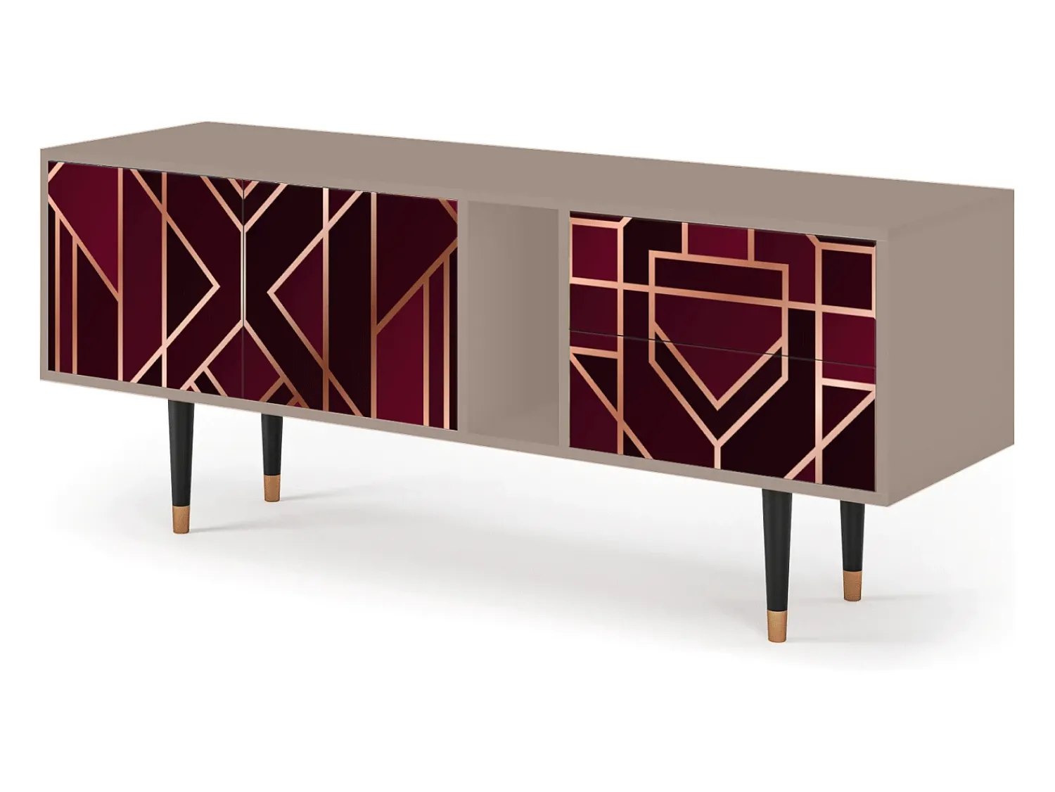 Mueble de TV - 170х69х48 cm - T1 - Burgundy Jewelery, Latte^ Móvel De Tv