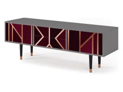 Mueble de TV - 170х59х48 cm - T4 - Burgundy Jewelery, Cinza^ Móvel De Tv