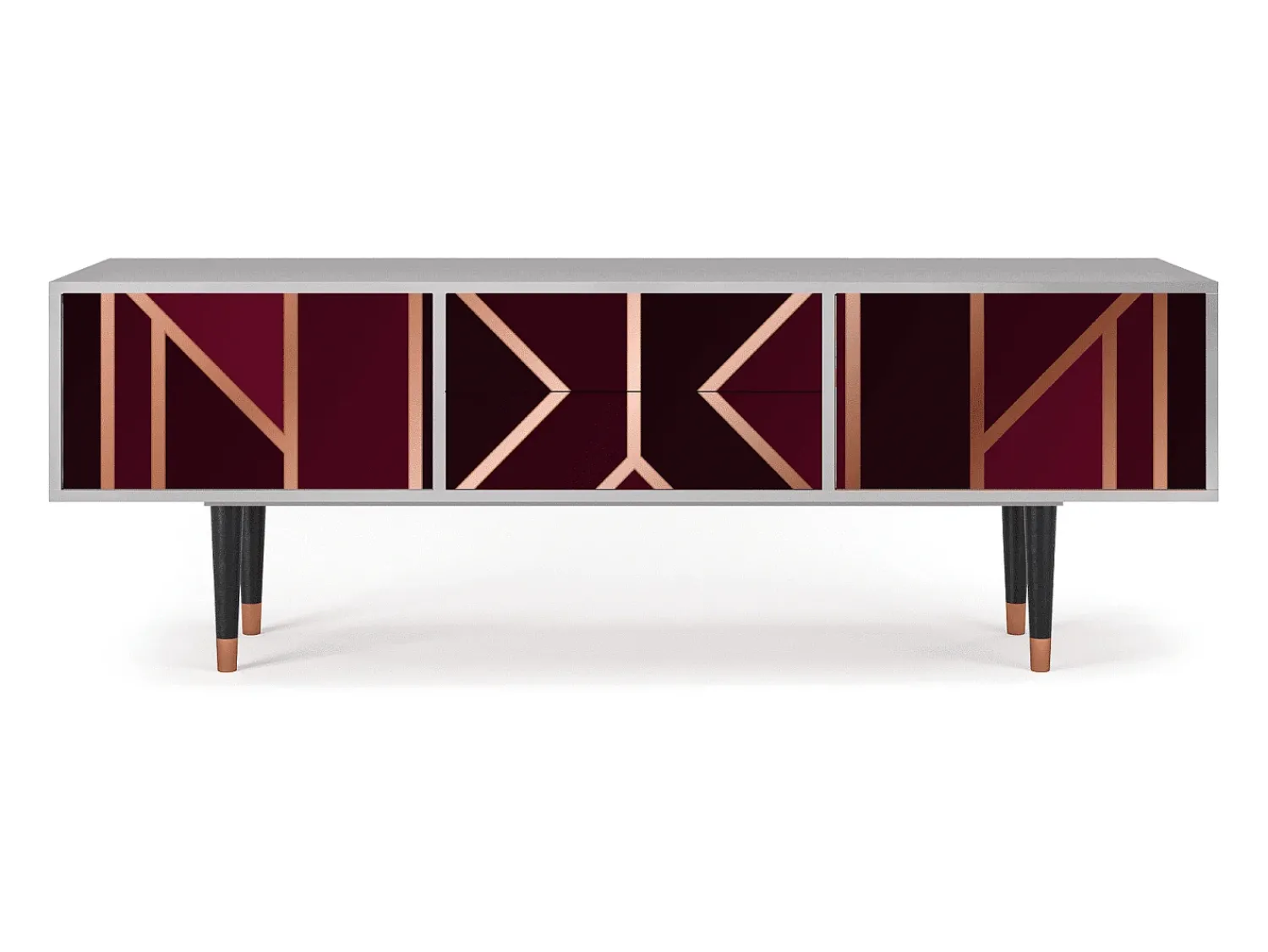 Mueble de TV - 170х59х48 cm - T4 - Burgundy Jewelery, Cinza^ Móvel De Tv