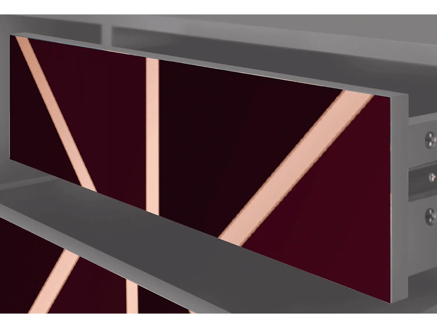 Mueble de TV - 170х59х48 cm - T4 - Burgundy Jewelery, Cinza^ Móvel De Tv