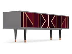 Mueble de TV - 170х59х48 cm - T4 - Burgundy Jewelery, Cinza^ Móvel De Tv