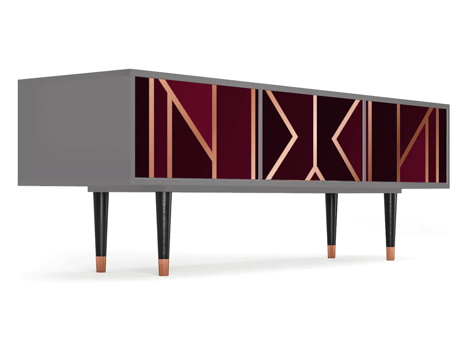 Mueble de TV - 170х59х48 cm - T4 - Burgundy Jewelery, Cinza^ Móvel De Tv