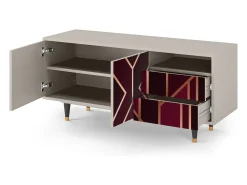 Outlet Mueble de TV - 125х56х41 cm - T7 - Burgundy Jewelery, Areia Bege