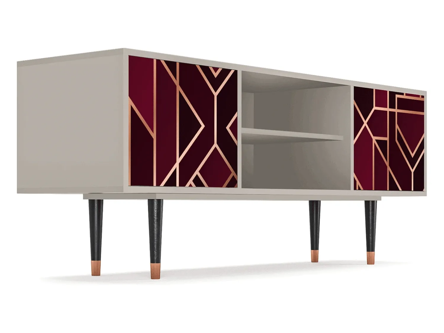 Mueble de TV - 170х69х48 cm - T2 - Burgundy Jewelery, Areia Bege