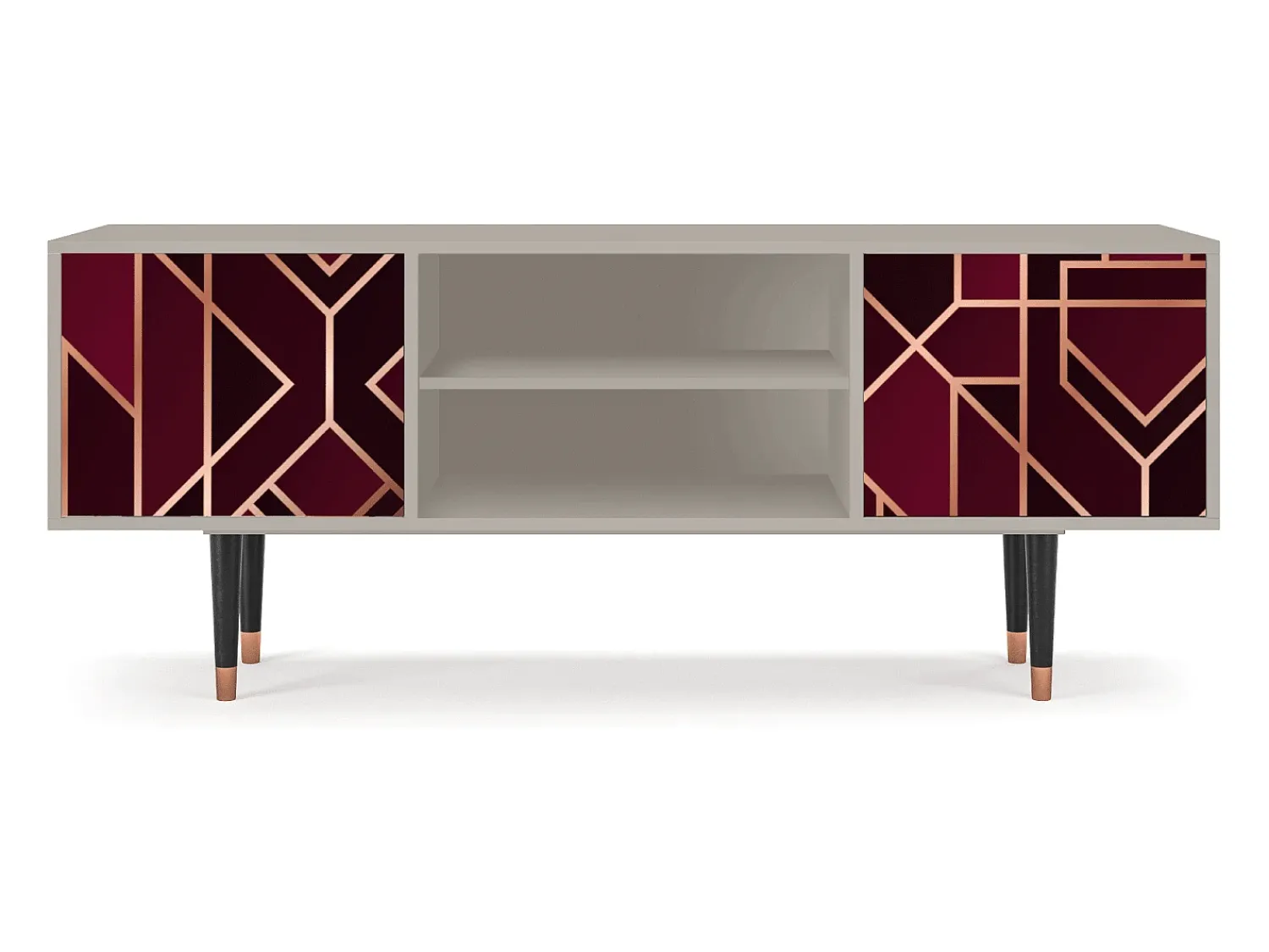 Mueble de TV - 170х69х48 cm - T2 - Burgundy Jewelery, Areia Bege