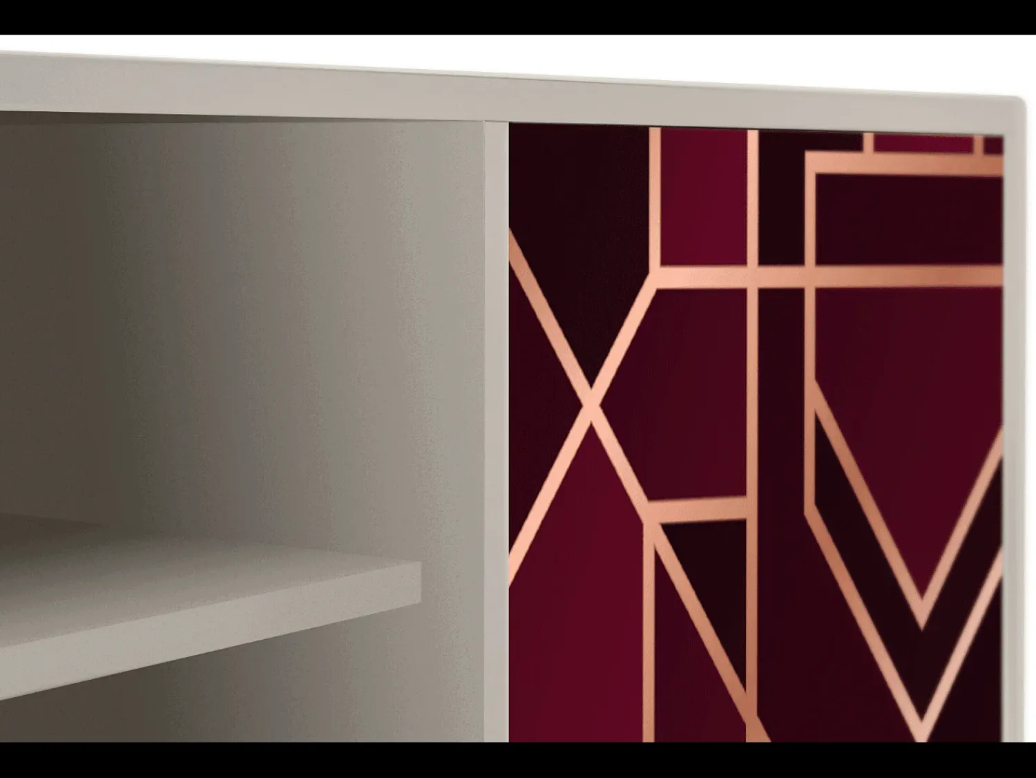 Mueble de TV - 170х69х48 cm - T2 - Burgundy Jewelery, Areia Bege