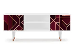 Mueble de TV - 170х69х48 cm - T2 - Burgundy Jewelery, Branco^ Móvel De Tv