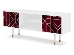 Mueble de TV - 170х69х48 cm - T2 - Burgundy Jewelery, Branco^ Móvel De Tv