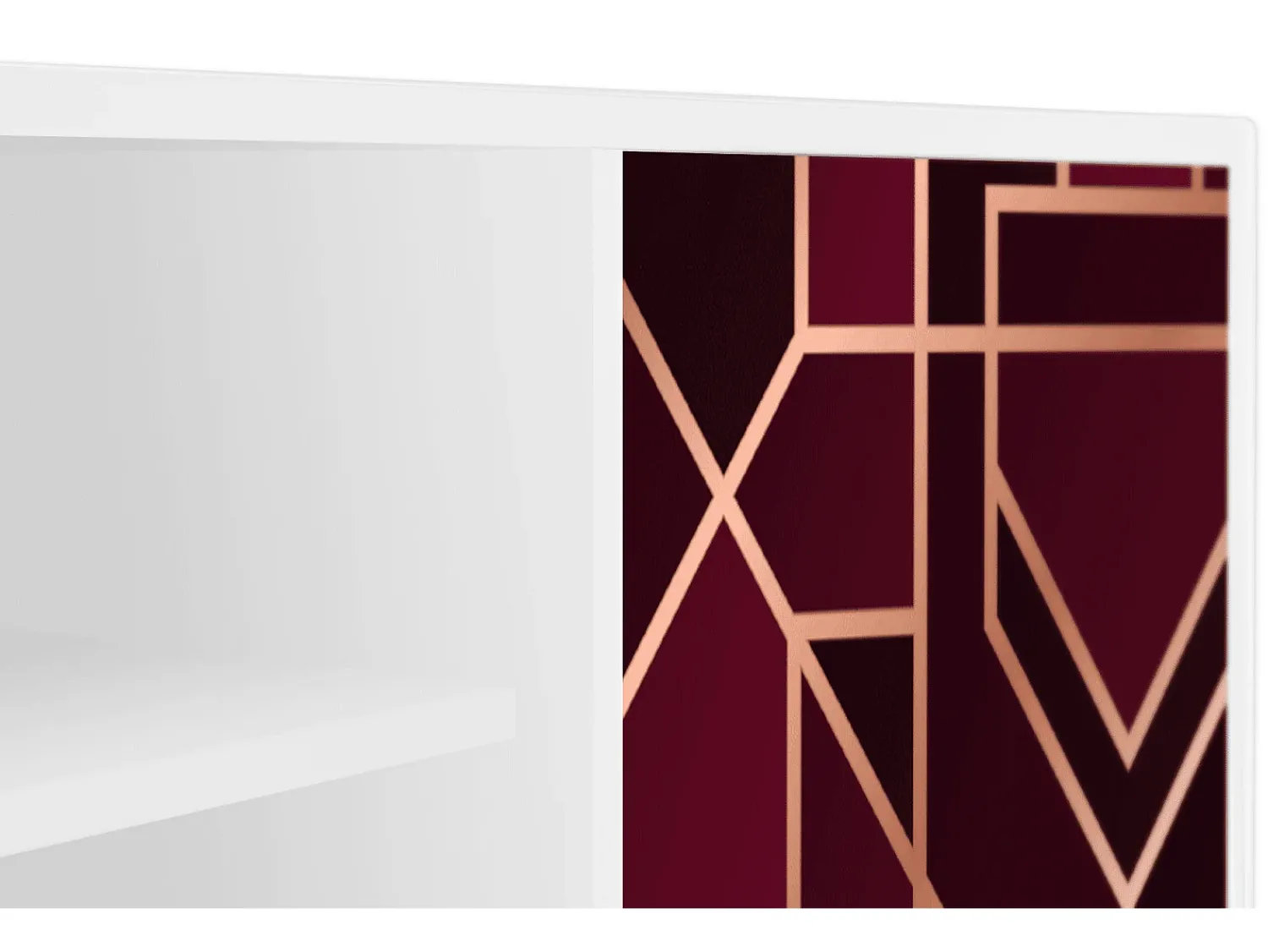 Mueble de TV - 170х69х48 cm - T2 - Burgundy Jewelery, Branco^ Móvel De Tv