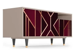Mueble de TV - 125х56х41 cm - T7 - Burgundy Jewelery, Latte^ Móvel De Tv