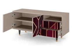 Mueble de TV - 125х56х41 cm - T7 - Burgundy Jewelery, Latte^ Móvel De Tv