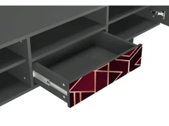 Mueble de TV - 170х59х41 cm - T6 - Burgundy Jewelery, Antracite^ Móvel De Tv