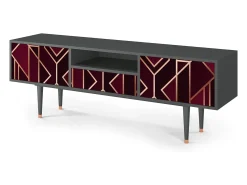 Mueble de TV - 170х59х41 cm - T6 - Burgundy Jewelery, Antracite^ Móvel De Tv