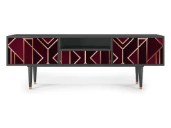 Mueble de TV - 170х59х41 cm - T6 - Burgundy Jewelery, Antracite^ Móvel De Tv