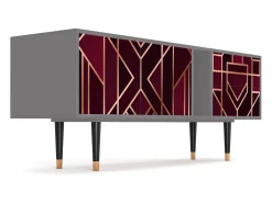 Online Mueble de TV - 170х69х48 cm - T1 - Burgundy Jewelery, Cinza Cinzento