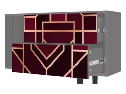 Online Mueble de TV - 170х69х48 cm - T1 - Burgundy Jewelery, Cinza Cinzento