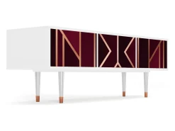 Móvel De Tv* Mueble de TV - 170х59х48 cm - T4 - Burgundy Jewelery, Branco Bege