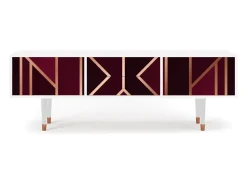 Móvel De Tv* Mueble de TV - 170х59х48 cm - T4 - Burgundy Jewelery, Branco Bege