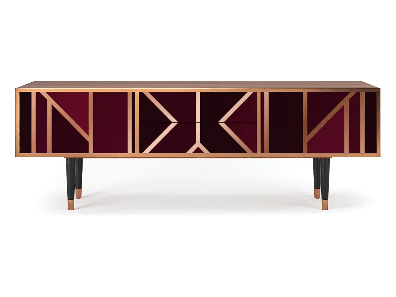 Móvel De Tv* Mueble de TV - 170х59х48 cm - T4 - Burgundy Jewelery, Nogueira Castanho