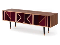 Móvel De Tv* Mueble de TV - 170х59х48 cm - T4 - Burgundy Jewelery, Nogueira Castanho