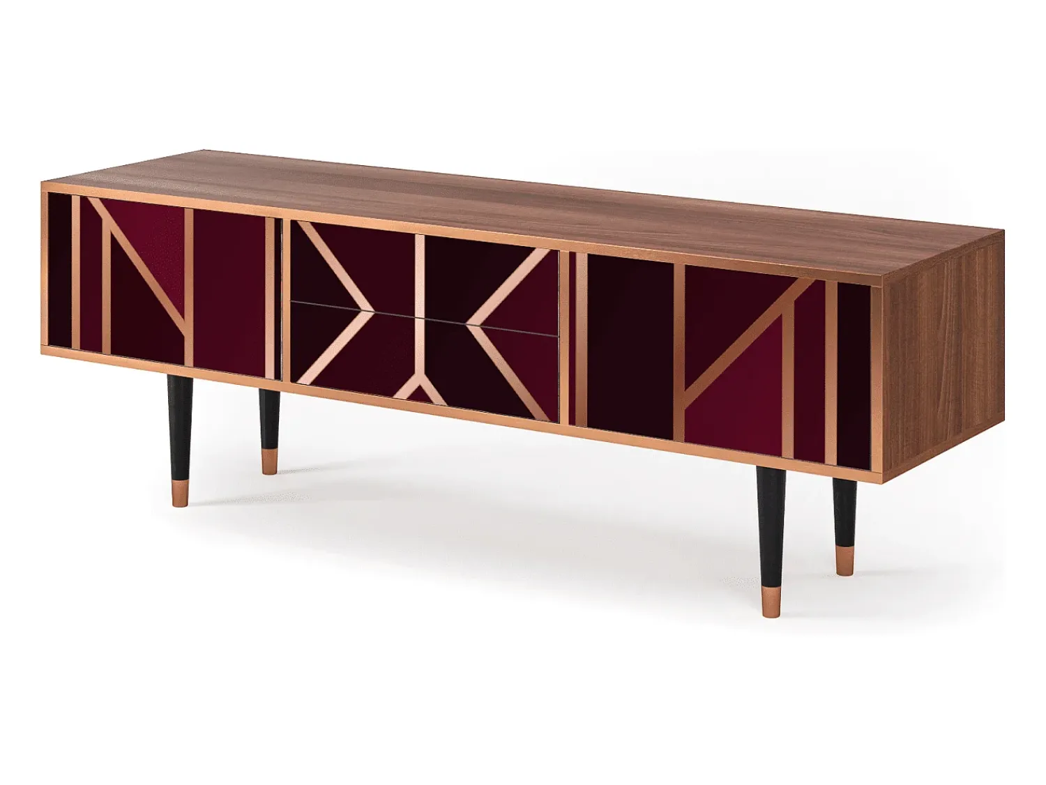 Móvel De Tv* Mueble de TV - 170х59х48 cm - T4 - Burgundy Jewelery, Nogueira Castanho