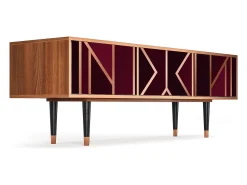 Móvel De Tv* Mueble de TV - 170х59х48 cm - T4 - Burgundy Jewelery, Nogueira Castanho