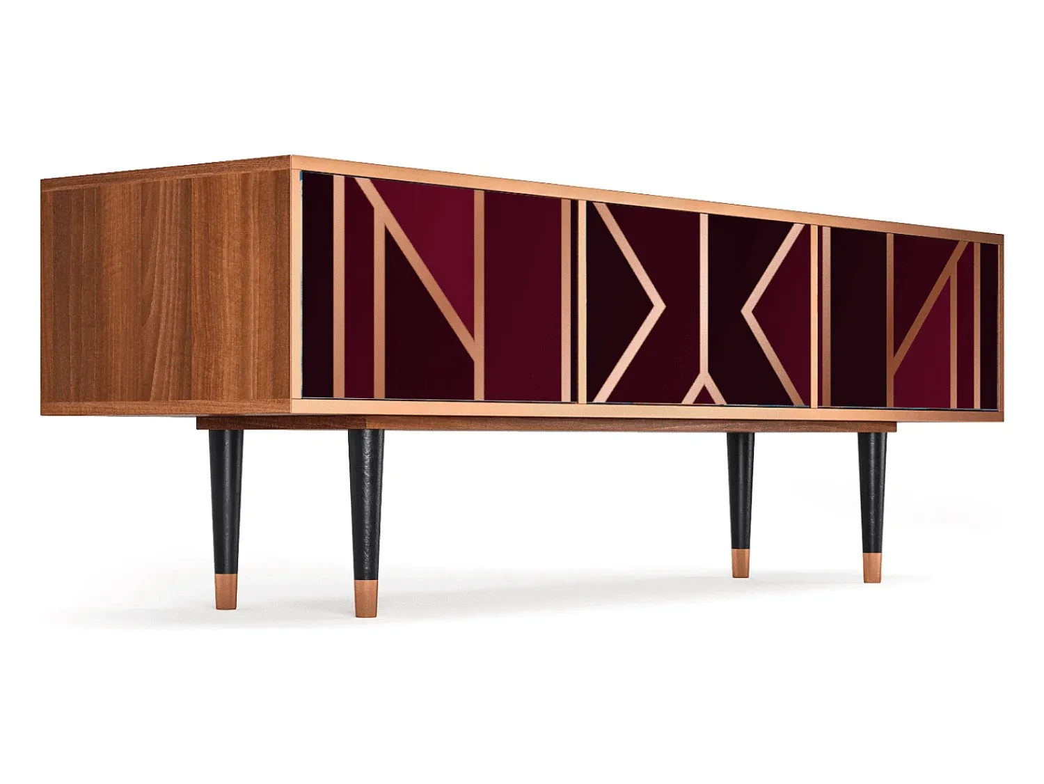 Móvel De Tv* Mueble de TV - 170х59х48 cm - T4 - Burgundy Jewelery, Nogueira Castanho