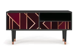 Móvel De Tv* Mueble de TV - 115х59х48 cm - T3 - Burgundy Jewelery, Antracite Cinza antracite