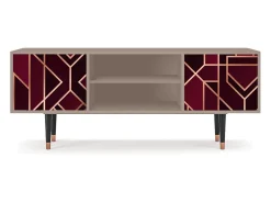 Móvel De Tv* Mueble de TV - 170х69х48 cm - T2 - Burgundy Jewelery, Latte Bege