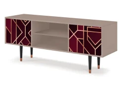 Móvel De Tv* Mueble de TV - 170х69х48 cm - T2 - Burgundy Jewelery, Latte Bege