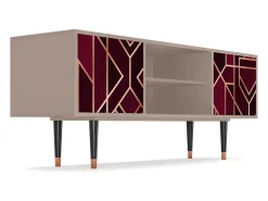 Móvel De Tv* Mueble de TV - 170х69х48 cm - T2 - Burgundy Jewelery, Latte Bege