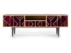 Mueble de TV - 170х59х41 cm - T6 - Burgundy Jewelery, Nogueira^ Móvel De Tv