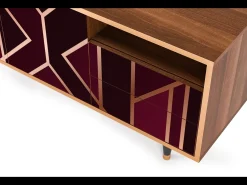 Mueble de TV - 125х56х41 cm - T7 - Burgundy Jewelery, Nogueira^ Móvel De Tv