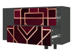 Online Mueble de TV - 170х69х48 cm - T1 - Burgundy Jewelery, Antracite Cinza antracite