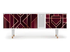 Móvel De Tv* Mueble de TV - 170х69х48 cm - T1 - Burgundy Jewelery, Branco Bege
