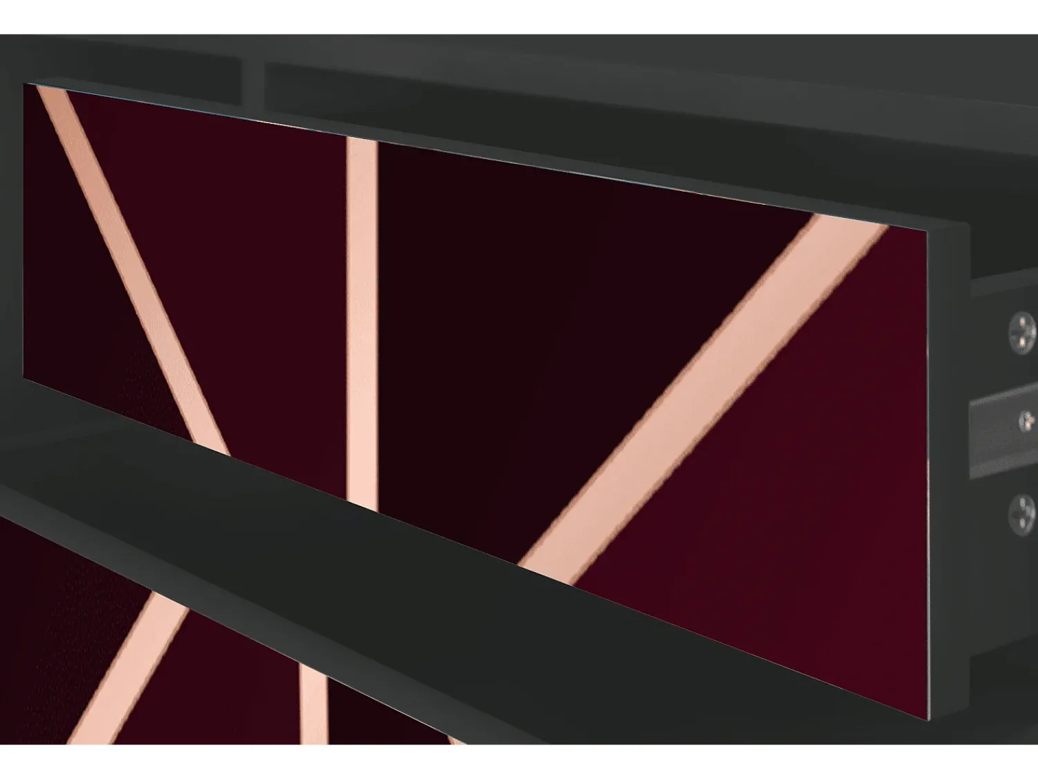 Móvel De Tv* Mueble de TV - 170х59х48 cm - T4 - Burgundy Jewelery, Antracite Cinza antracite
