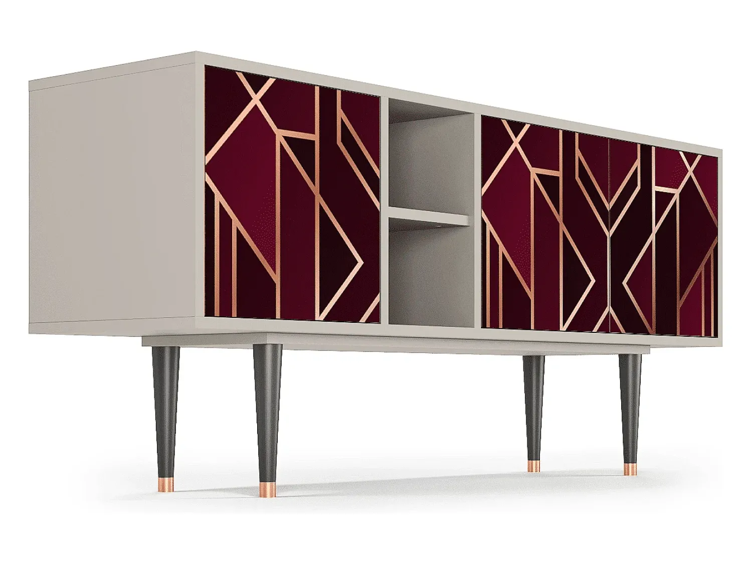 Mueble de TV - 150х69х41 cm - T5 - Burgundy Jewelery, Areia^ Móvel De Tv